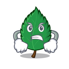 Sticker - Angry mint leaves mascot cartoon