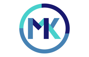 Poster - MK Global Circle Ribbon letter Logo