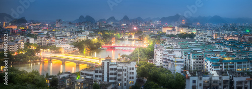 Fotomural Li River and Karst mountains Guilin, Yangshuo