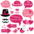 Photo booth props and speech bubbles for Valentines Day