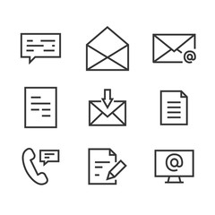 Poster - 9 Contact line icon