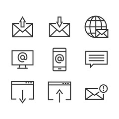 Poster - 9 Contact line icon