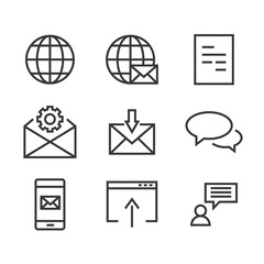 Poster - 9 Contact line icon