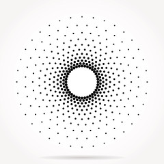 Wall Mural - circle dot halftone