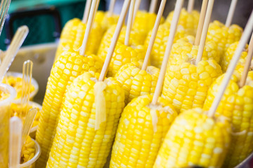 Steamed corn