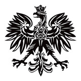 Fototapeta Tulipany - Polish national emblem as vector illustration on white background.