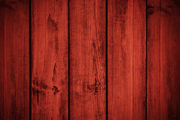 Wall Mural - wood board red background