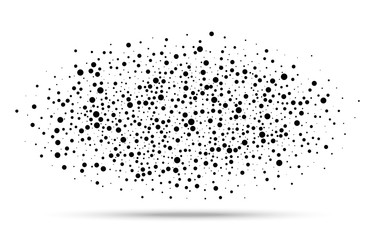 Wall Mural - abstract oval blot of dots. vector illustration