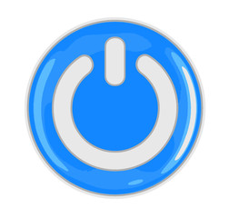 Poster - Button with On. Image with clipping path