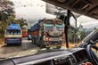 Trucks and Buses Crawling on Prithvi Highway, Nepal