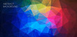 Horizontal multicolor polygonal banner. Vector Background