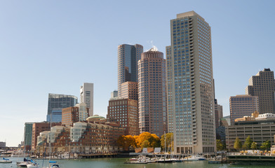 Sticker - Beautifu view of Boston buildings and skyline, Massachusetts, USA