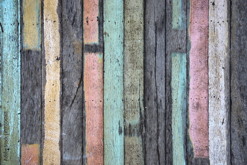 Naklejka na szybę Old pastel plank in vertical line for background