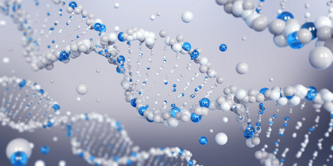 Wall Mural - dna molecule spiral