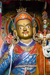 Wall Mural - Gold painted statue of Guru Rinpoche, Padmasambhava at Hemis monastery, Leh district, Ladakh, north India