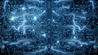 Abstract crypto backround of blue circuit
