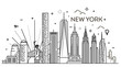 New York city skyline, vector illustration, flat design