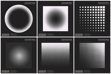Wall Mural - universal halftone geometric shapes for design