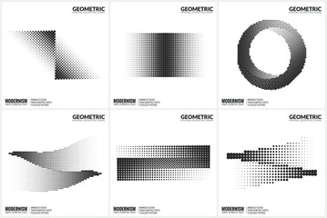 Wall Mural - universal halftone geometric shapes for design