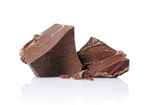 Close-up Pieces Of Chunk Black Chocolate