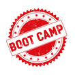 Boot Camp red grunge stamp isolated