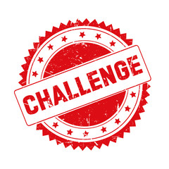 Wall Mural - Challenge red grunge stamp isolated