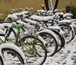Fahrräder im Winter - Wintereinbruch 