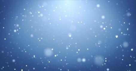Wall Mural - loop moving blue particles background