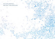 © Digital art - Abstract vector background. Composition of lines and solid color round dots.