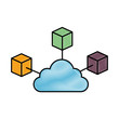© Gstudio - cubes network isolated icon vector illustration design