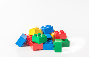 Building blocks isolated on white background