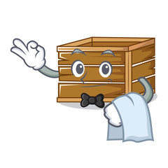 Poster - Waiter crate mascot cartoon style