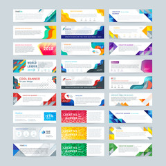 Wall Mural - vector set of abstract horizontal banner