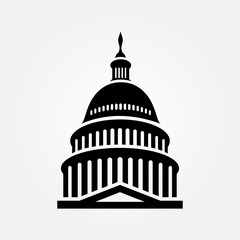 united states capitol building icon. vector illustration