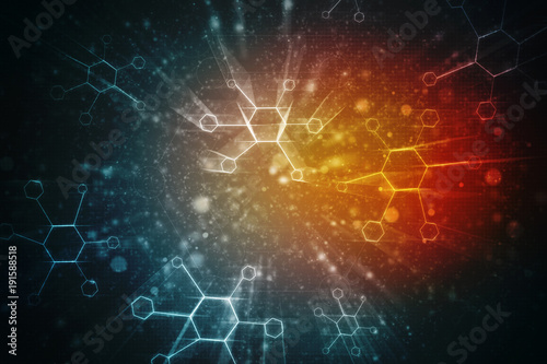 2D illustration medical structure background плакат