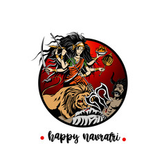 Minimal logo of navaratri vector illustration.