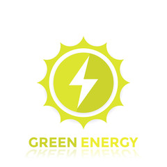 Wall Mural - green energy vector logo design