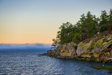 Wall Mural - Scenic view of Jack Point and Biggs Park in Nanaimo, British Columbia.