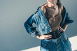 © LIGHTFIELD STUDIOS - cropped view of fashionable model in denim style