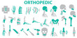  Orthopedic and spine symbol Set - vector illustration eps 10 , mono vector symbols