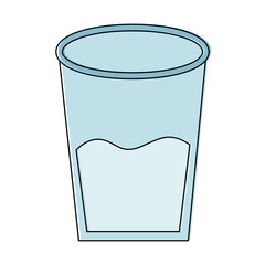 Canvas Print - water glass health beverage liquid pure vector illustration 