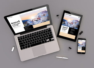 Poster - responsive design travel website zenith view