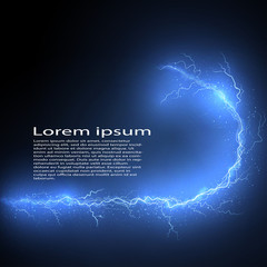 Wall Mural - curved lightning