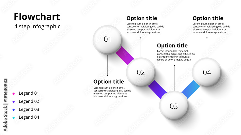 the golden business buttons charts with four timeline... Business process chart infographics with 4 step segments. Circular ...