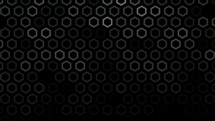 Poster - falling hexagons disappearing on a black background