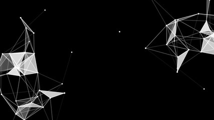 Poster - minimalistic plexus network. cinematic plexus background. seamless loop.