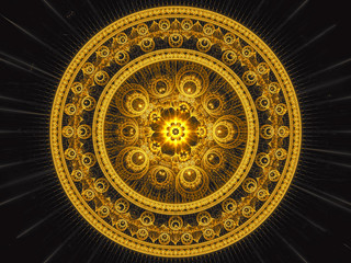 Fractal mandala - abstract digitally generated image