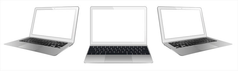 Poster - Laptop in a flat vector style