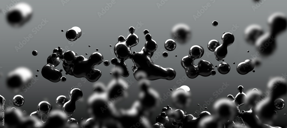 Obraz na płótnie Fondo abstracto de liquido,tinta o petroleo flotando.Fisica de liquidos y ciencia w salonie