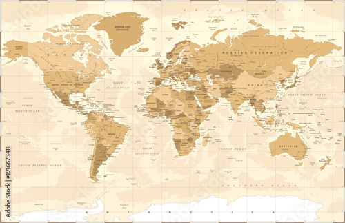 polityczne-vintage-zloty-mapa-swiata-wektor